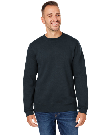 J America 8424JA Unisex Premium Fleece Sweatshirt in Navy