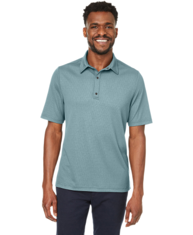 North End NE102 Men's Replay Recycled Polo in Opal blue
