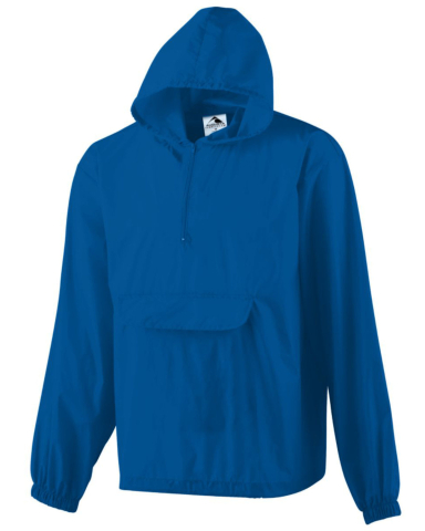 Augusta Sportswear 3130 Hooded Nylon Half Zip Pull in Royal
