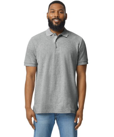 Gildan 85800 Unisex Midweight Double Pique Polo in Rs sport grey