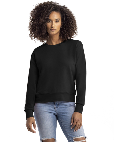 Next Level Apparel 9084 Ladies' Laguna Sueded Swea in Black