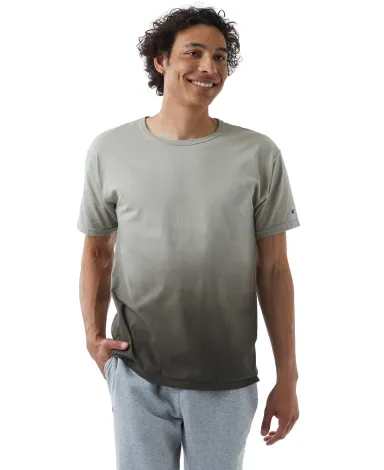 Champion Clothing CD100D Unisex Classic Jersey Dip in Army ombre