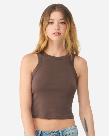Bella + Canvas 1019 Ladies' Micro Ribbed Racerback in Solid cocoa blend