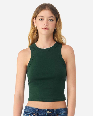 Bella + Canvas 1019 Ladies' Micro Ribbed Racerback in Solid forest blend