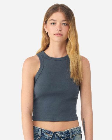 Bella + Canvas 1019 Ladies' Micro Ribbed Racerback in Solid vintage navy blend