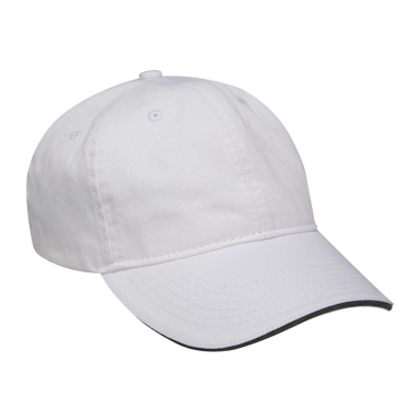 Adams Hats LP107 Icon Semi-Structured Sandwich Vis in White / black