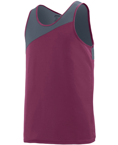 Augusta Sportswear 352 Unisex Accelerate Track & F in Maroon/ graphite
