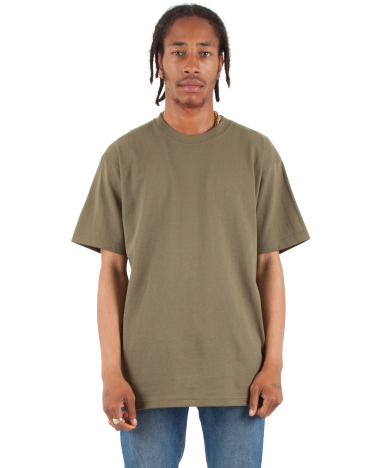 Shaka Wear SHMHSS Adult Max Heavyweight T-Shirt in Olive