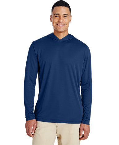 Team 365 TT41 Men's Zone Performance Hooded T-Shir in Sport dark navy