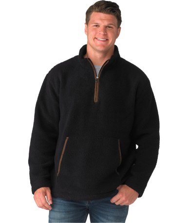 Boxercraft BM8510 Men's Everest Pile Fleece Half-Z in Black