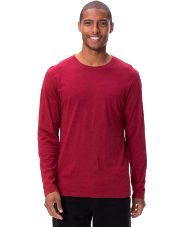 Threadfast Apparel 180LS Unisex Ultimate Long-Slee in Burgundy