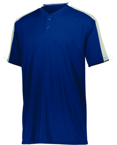 Augusta Sportswear 1558 Youth Power Plus Jersey 2. in Navy/ white/ silver grey