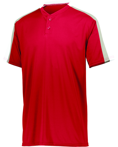 Augusta Sportswear 1558 Youth Power Plus Jersey 2. in Red/ white/ silver grey