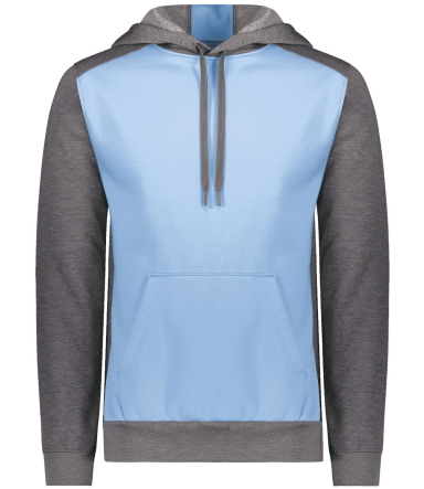Augusta Sportswear 6865 Unisex Three-Season Fleece in Columbia blue/ carbon heather