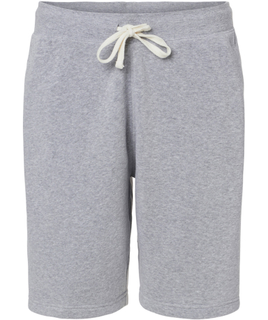 J America 8855 Unisex Triblend Fleece Short in Grey triblend
