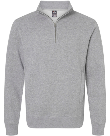 J America 8717 Unisex Heavyweight Quarter-Zip Swea in Oxford