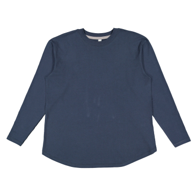 LA T 3508 Ladies' Relaxed Long Sleeve T-Shirt in Denim