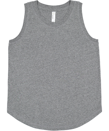 LA T 2692 Youth Relaxed Tank in Granite heather