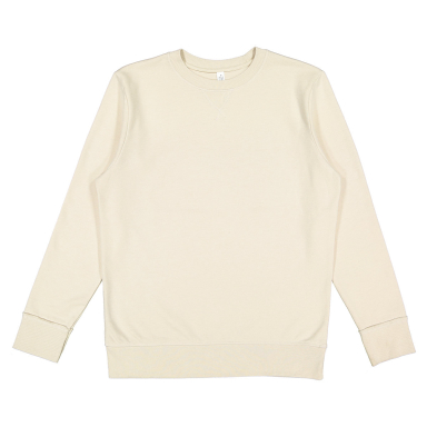 LA T 6935 Adult Vintage Wash Fleece Sweatshirt in Washed natural