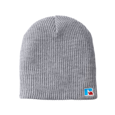 Russell Athletic UB89UHB Core R Patch Beanie in Grey heather