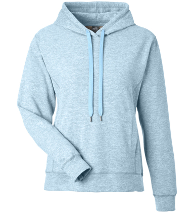 J America 8742 Ladies' Electric Fleece Hooded Swea in Electric sky