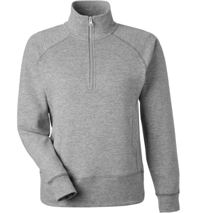 J America 8743 Ladies' Electric Fleece Quarter-Zip in Electric slate