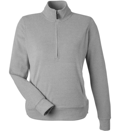 J America 8762 Ladies' Element Fleece Quarter-Zip in Grey