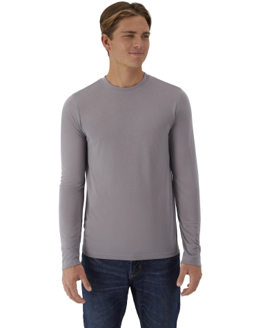 Hanes 484L Unisex Cool-Dri Cotton Touch Long-Sleev in Graphite