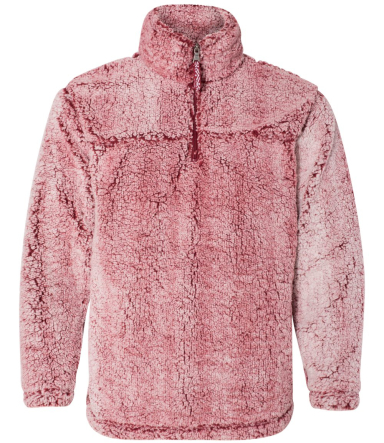 Boxercraft Q10 Unisex Sherpa Quart in Frosty garnet