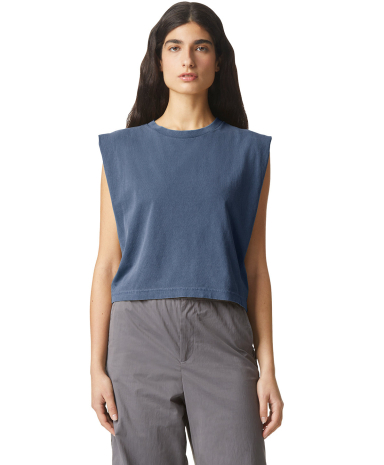 American Apparel 307GD Women's Garment-Dyed Heavyw in Faded navy