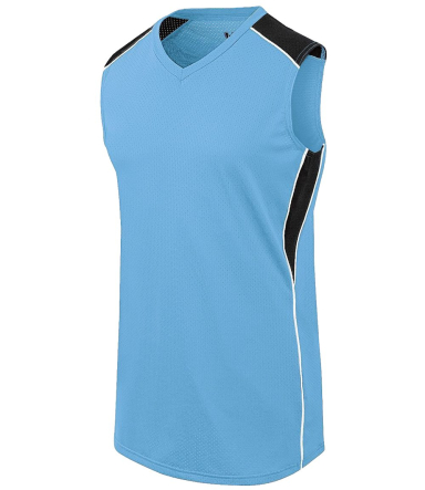 Augusta Sportswear 312163 Girls' Dynamite Jersey in Columbia blue/ black/ white