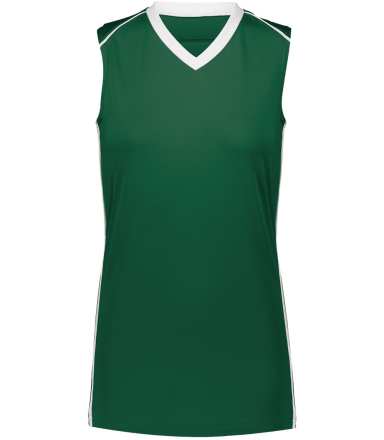 Augusta Sportswear 1688 Girls' Rover Jersey in Dark green/ white