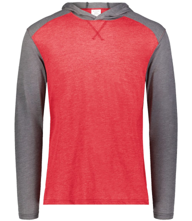 Augusta Sportswear 6884 Unisex Gameday Vintage Hoo in Scarlet heather/ carbon heather