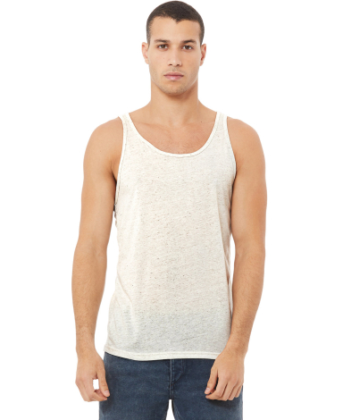 Bella + Canvas 3484 Unisex Triblend Tank in Oatmeal triblend