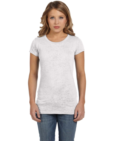 Bella + Canvas 8601 Women's Burnout Tee in White