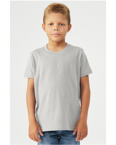 Bella + Canvas 3001Y Youth Jersey Tee in Silver