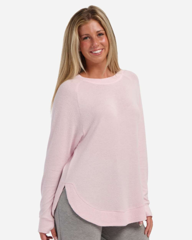 Boxercraft BW1102 Women's Cuddle Oversize Crew Pul in Pink serenity