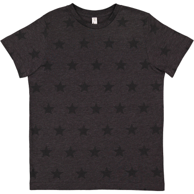 Code V 2229 Youth Star Print Tee in Smoke star
