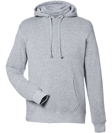 J America 8879 Men's Gaiter Fleece Hooded Sweatshi in Grey heather