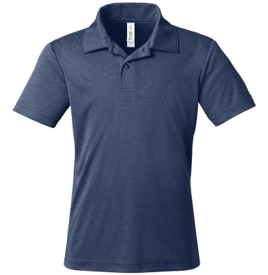 Team 365 TT51HY Youth Zone Sonic Heather Performan in Sport dark navy heather