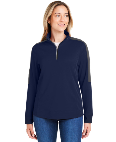 Core 365 CE404W Women's Market Snag Protect Mesh C in Classic navy heather/ carbon