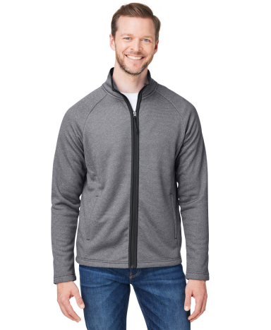 Core 365 CE72 Men's Venture Heathered Stripe Full- in Black/ white