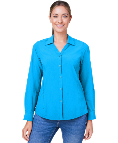 Core 365 CE510LW Women's Ultra UVP® Marina Shirt in Electric blue