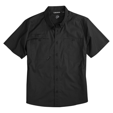 DRI DUCK 4451 Men's Craftsman Woven Short Sleeve S in Black