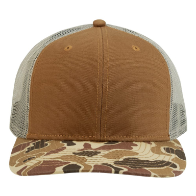 DRI DUCK 3091 Ridge Trucker Cap in Saddle/ duck camo