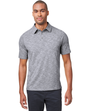 North End NE115 Men's Eclipse Jacquard Polo in Classic navy heather