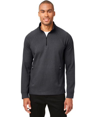 North End NE200 Men's Rhythm Waffle Quarter-Zip Pu in Carbon