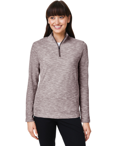 North End NE415W Women's Eclipse Jacquard Quarter- in Burgundy heather