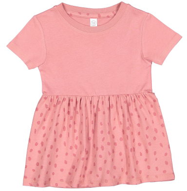Rabbit Skins 5330 Infant Fine Jersey Dress in Mauvelous/ mauvelous spot