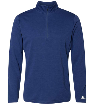 Russell Athletic QZ7EAM Men's Striated Quarter-Zip in Royal